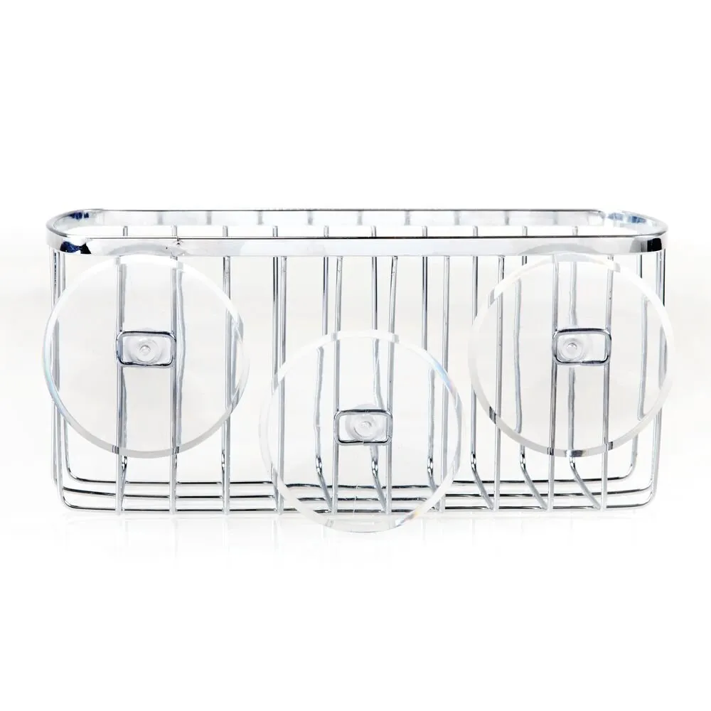 Gia Suction Rectangular Basket Chrome