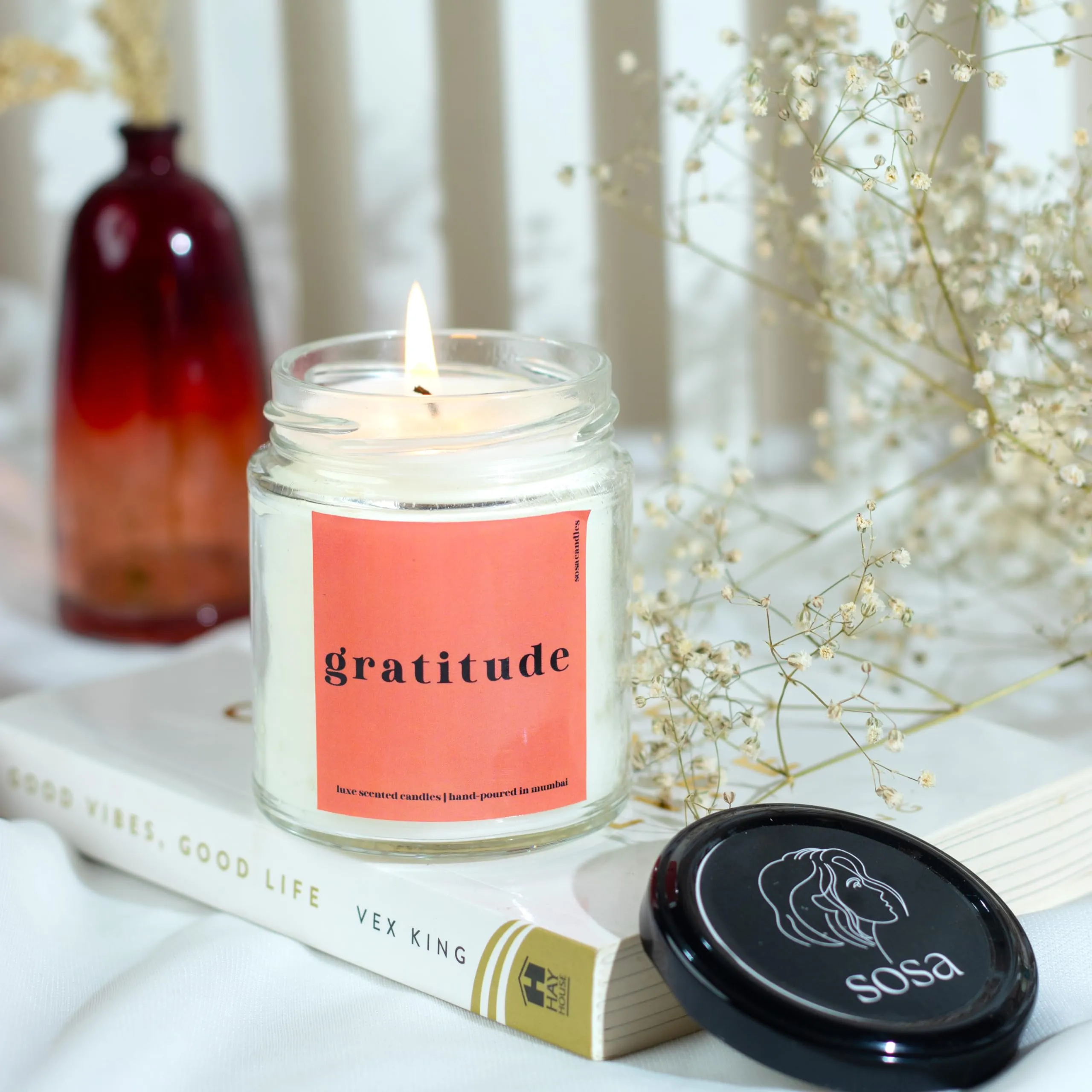 Gratitude Scented Candles Gift Set | Gratitude Gifts For Mentor | Gratitude Gifts For Women | Gratitude Candle Gift Box | Gratitude Gift For Boss | Gratitude Gift To Doctor x1, 40hrs