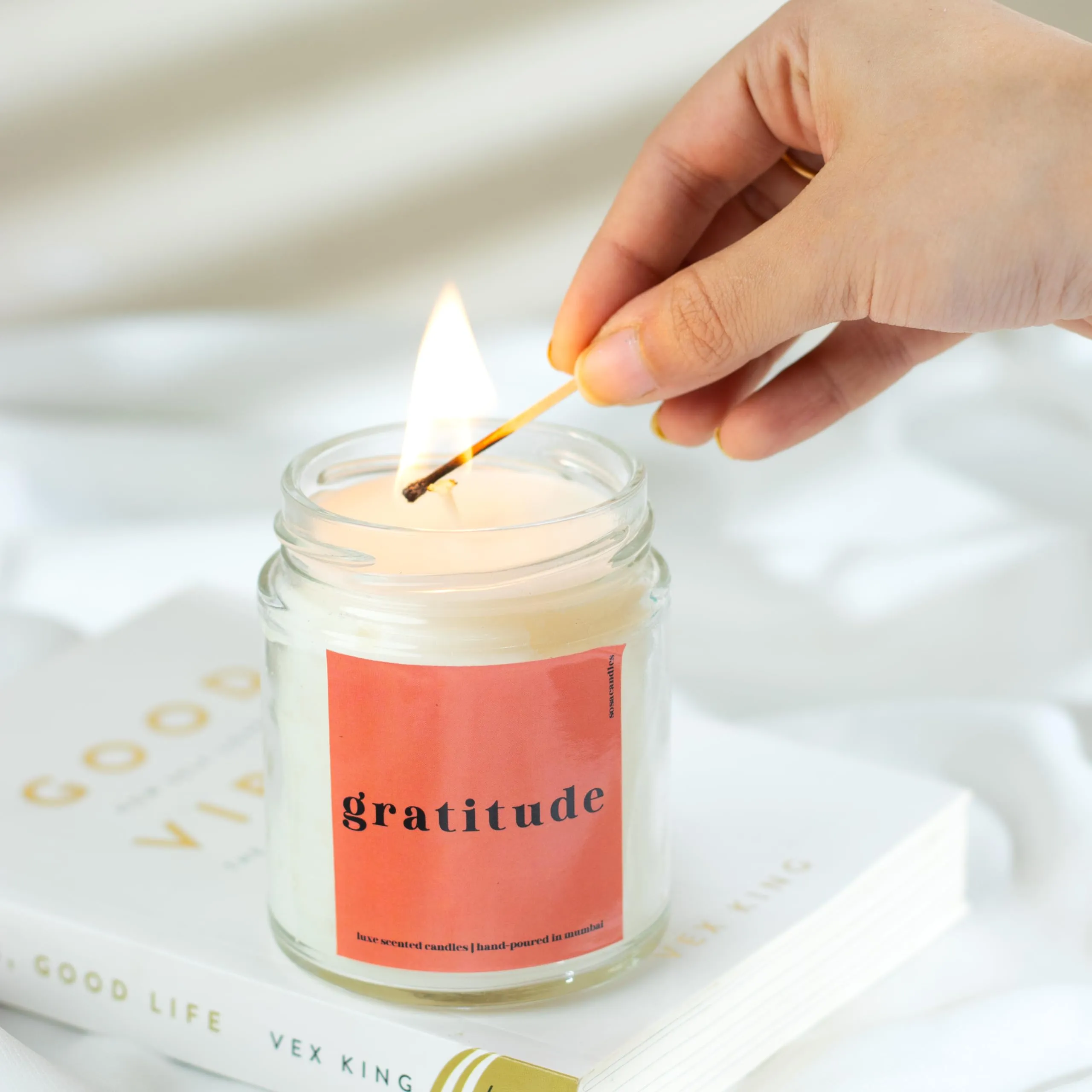 Gratitude Scented Candles Gift Set | Gratitude Gifts For Mentor | Gratitude Gifts For Women | Gratitude Candle Gift Box | Gratitude Gift For Boss | Gratitude Gift To Doctor x1, 40hrs