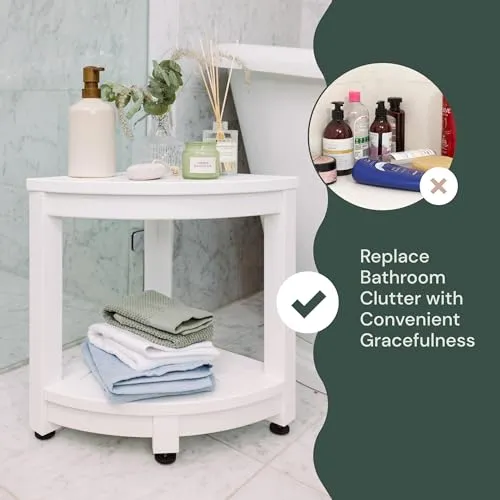 Heavy Duty Corner Shower Stool Waterproof Sturdy Shower Bench