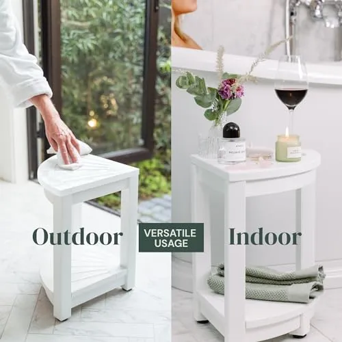 Heavy Duty Corner Shower Stool Waterproof Sturdy Shower Bench