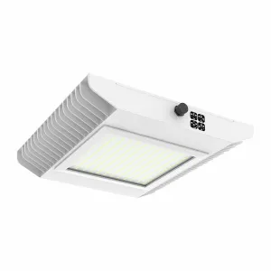 High Lumen LED Canopy Light, 21,000 Lms, 80W/100W/120W/150W Selectable, 120-277V, 5000K CCT, White Finish