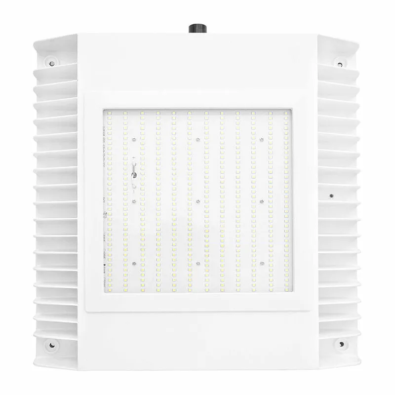 High Lumen LED Canopy Light, 21,000 Lms, 80W/100W/120W/150W Selectable, 120-277V, 5000K CCT, White Finish