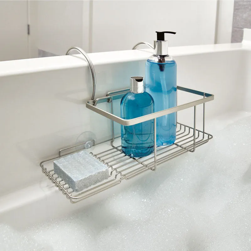 iDesign Everett Over Side Bathtub Caddy in Satin