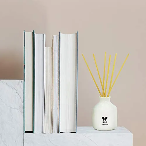 IRIS Reed Diffuser with Ceramic Pot - Lemon Grass - Home Fragrances - Risk-Free - Easy to use - 60 ml