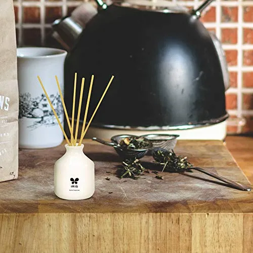 IRIS Reed Diffuser with Ceramic Pot - Lemon Grass - Home Fragrances - Risk-Free - Easy to use - 60 ml