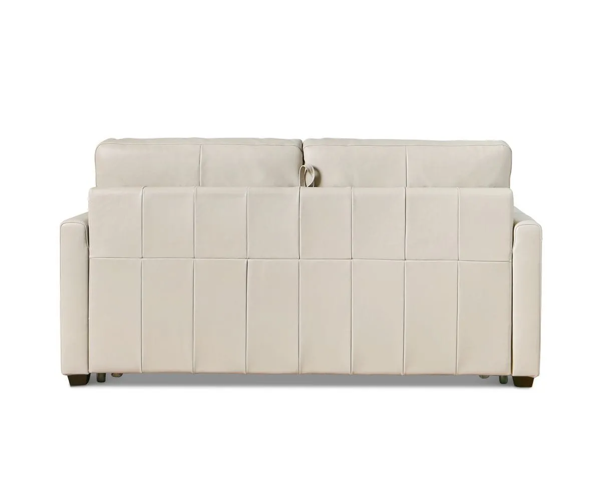 Jonas Leather Full Sleeper Sofa