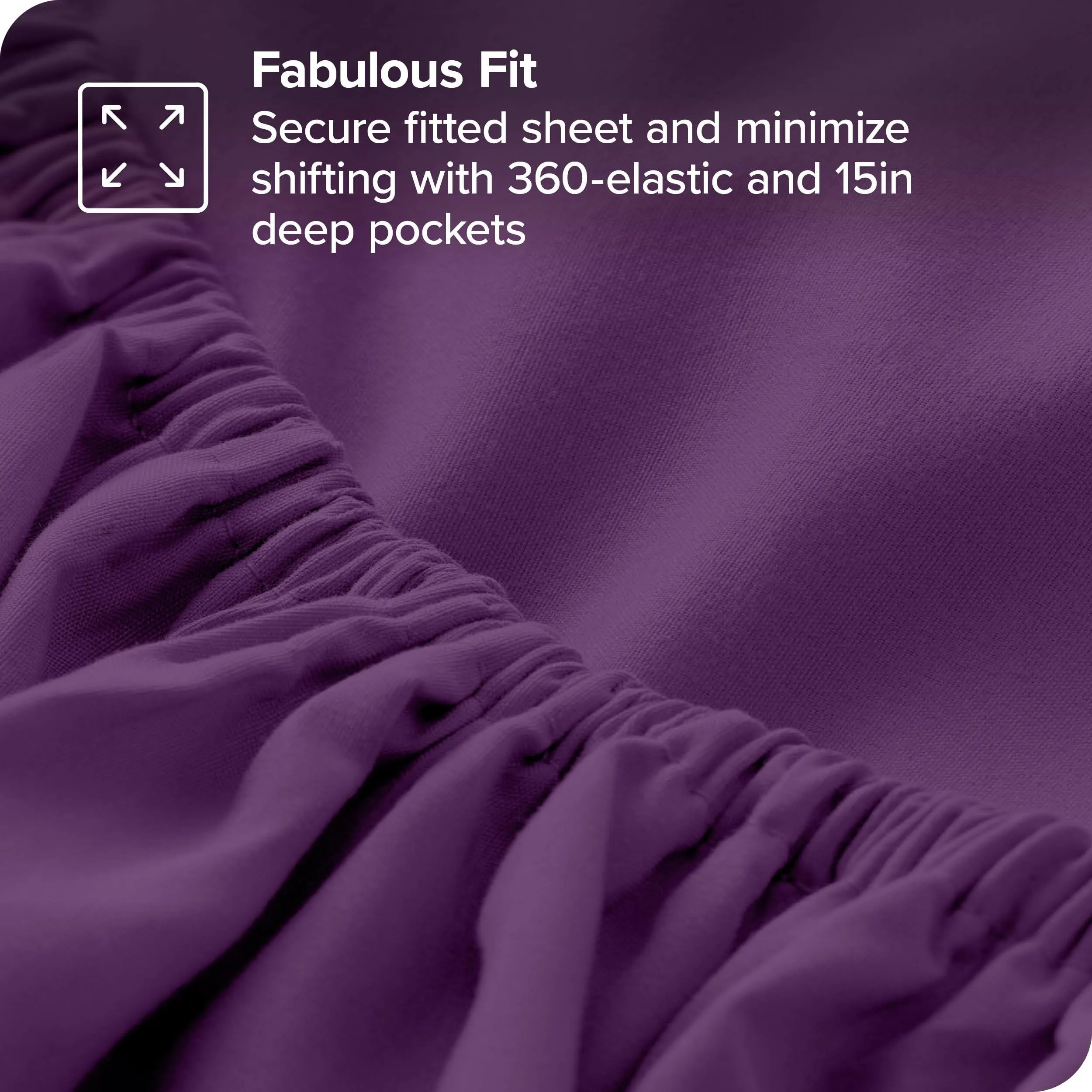 King, Plum : Premium 1800 Ultra-Soft Microfiber Collection King Sheet Set, Hypoallergenic, Easy Care, Wrinkle Resistant, Deep Pocket (King, Plum)