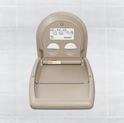 Koala Kare® KB301-00 - Surface Vertical Beige Baby Changing Station (Newest Generation)