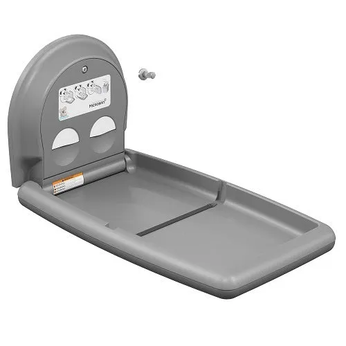 Koala Kare® KB301-01SS - Surface Vertical Grey Baby Changing Station with Stainless Steel Veneer (Newest Generation)