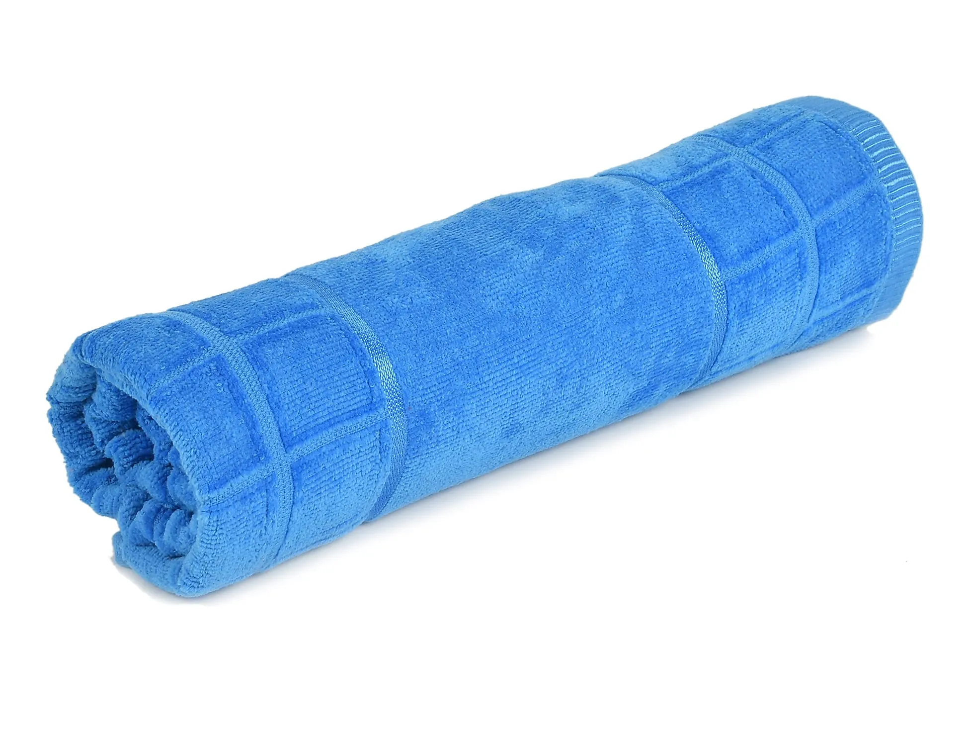 Kuber Industries Cotton Bath Towel Super Soft, Fluffy, and Absorbent, Perfect for Daily Use Soft Cotton Towels with Check Border, 30"x60" (Blue)-HS_38_KUBMART21386