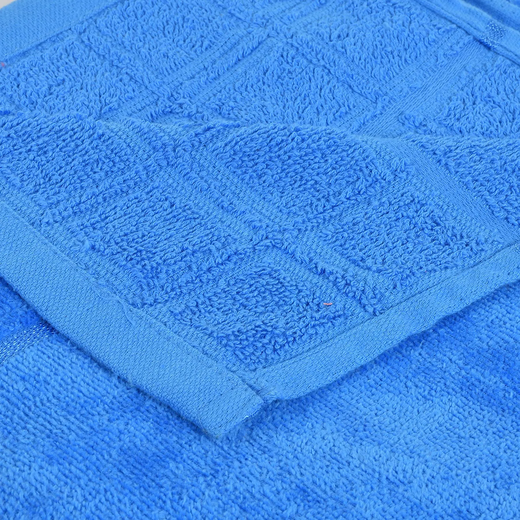 Kuber Industries Cotton Bath Towel Super Soft, Fluffy, and Absorbent, Perfect for Daily Use Soft Cotton Towels with Check Border, 30"x60" (Blue)-HS_38_KUBMART21386