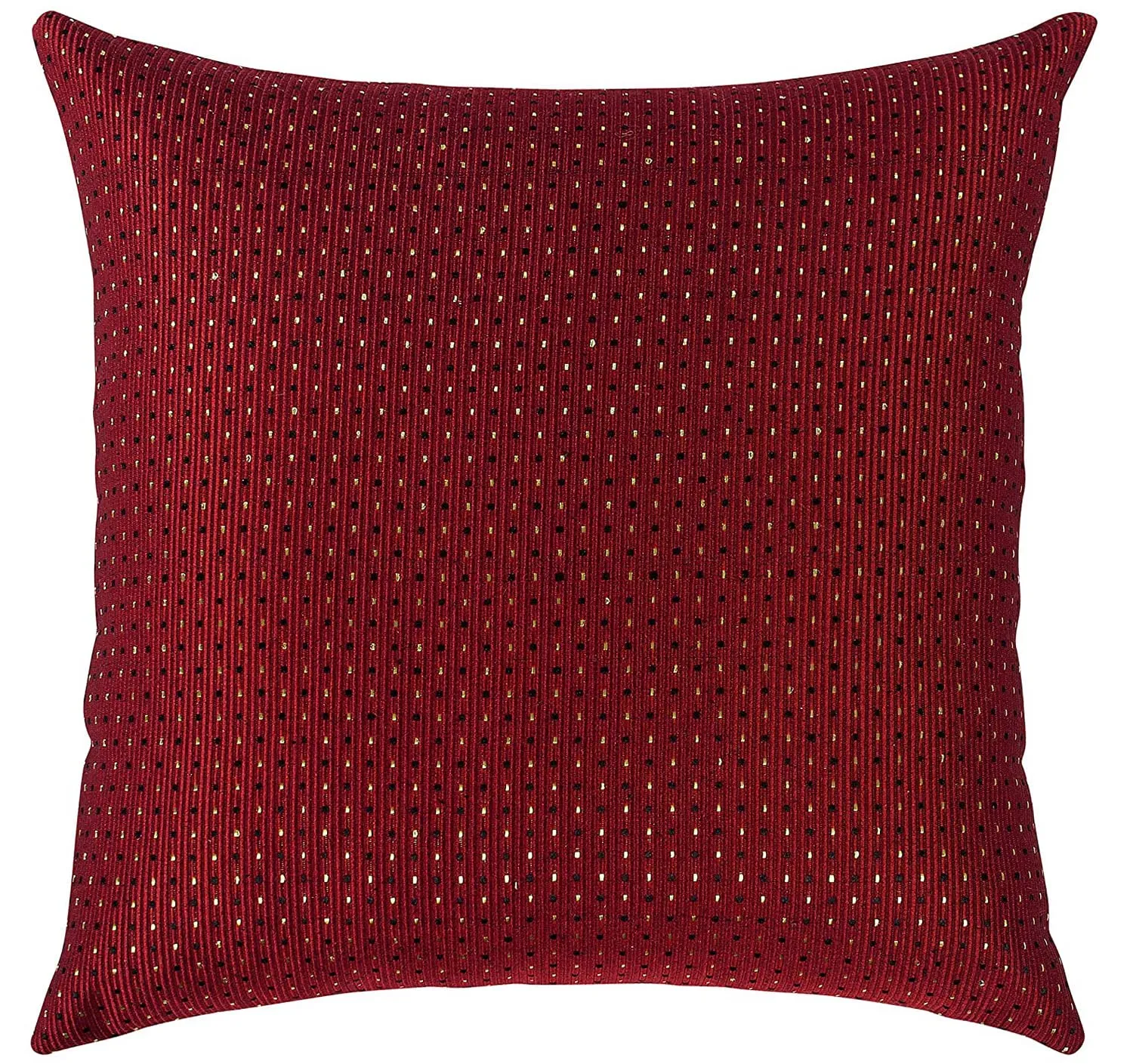 Kuber Industries Dot Print Soft Decorative Square Cushion Cover, Cushion Case for Sofa Couch Bed 16x16 Inch- Pack of 4 (Maroon)