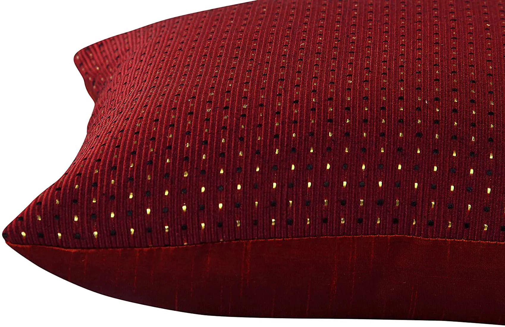 Kuber Industries Dot Print Soft Decorative Square Cushion Cover, Cushion Case for Sofa Couch Bed 16x16 Inch- Pack of 4 (Maroon)