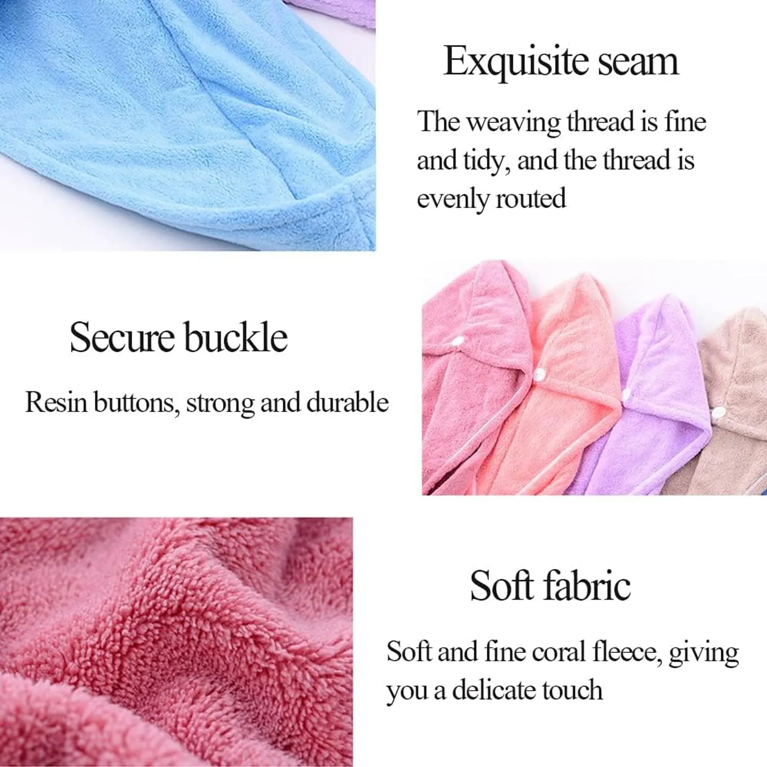 Kuber Industries Hair Wrapper | Hair-Drying Bathrobe Towel | Microfiber Towel | Quick Absorbent Hair Dry Towel | Hair Towel Wrap Cap | Salon Towel | Sky Blue