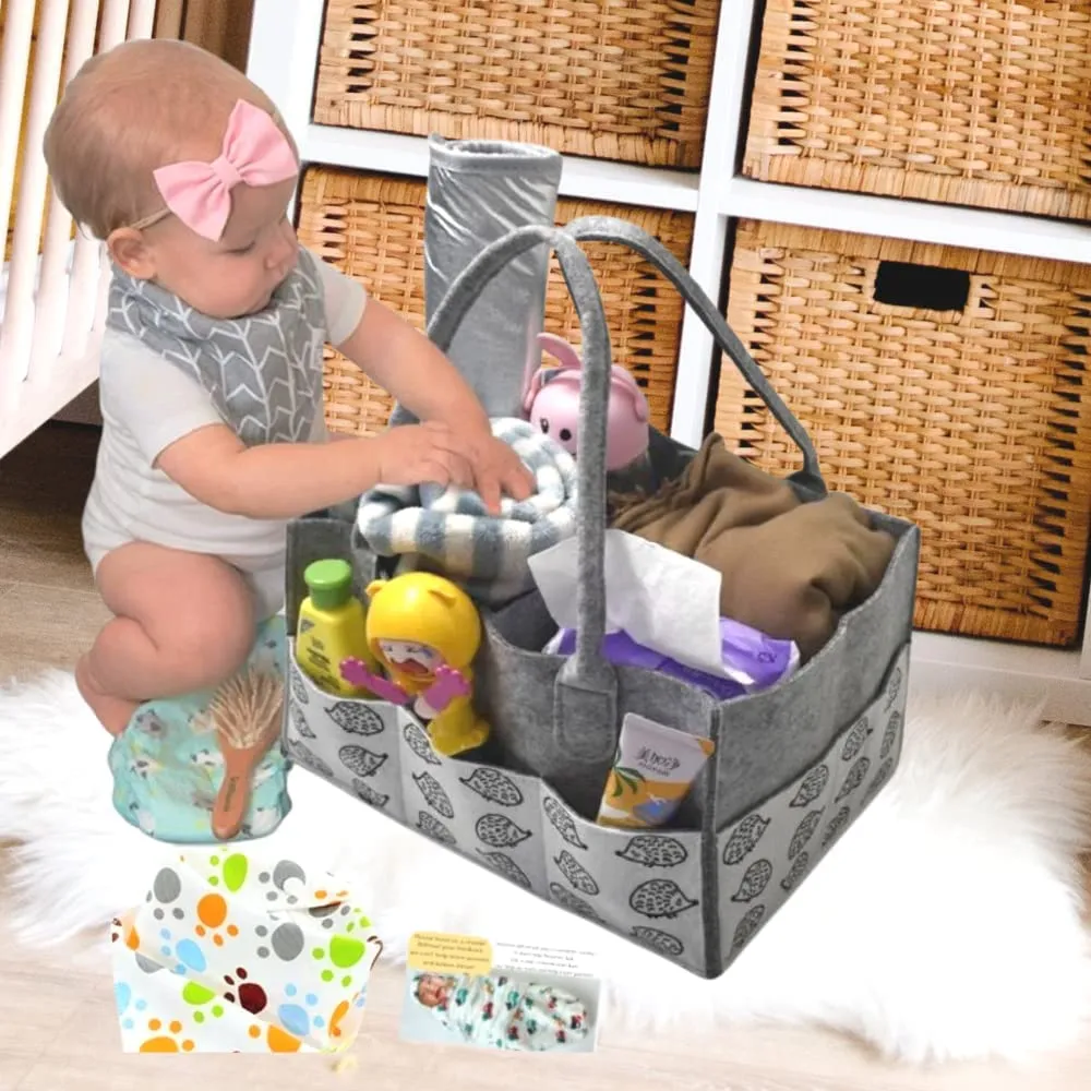 Kuul Diaper Caddy Organizer Free Changing Pad Mat & Bibs