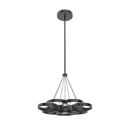 LED Chandelier from the Maestro Collection in Black Finish by Kuzco Lighting