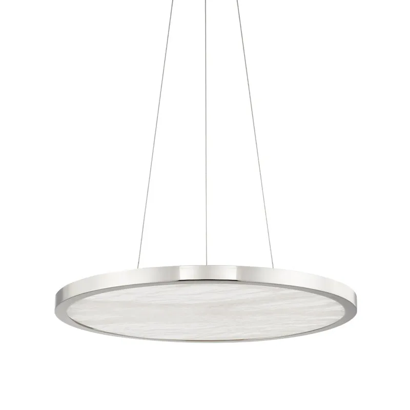 LED Pendant from the Eastport Collection in Polished Nickel Finish by Hudson Valley