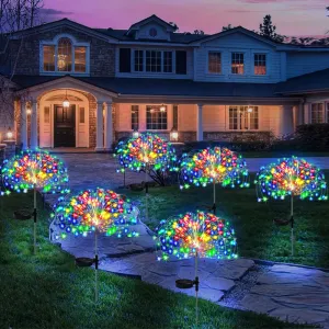 LED Solar Firework Fairy Outdoor Pathway Lights