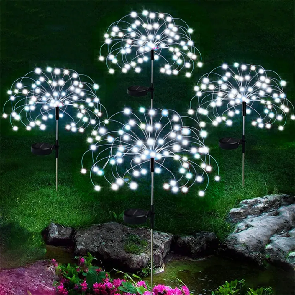 LED Solar Firework Fairy Outdoor Pathway Lights