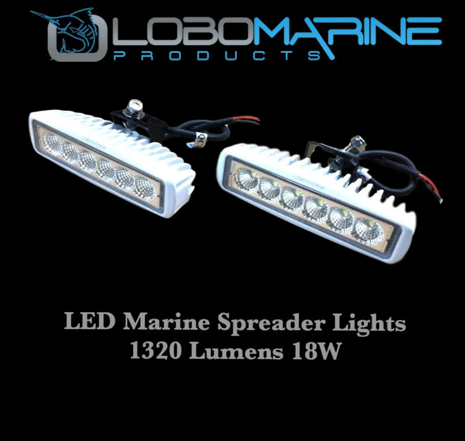 Lobo LED Spreader / Docking Light Set 18W 1320 Lumen White or Black