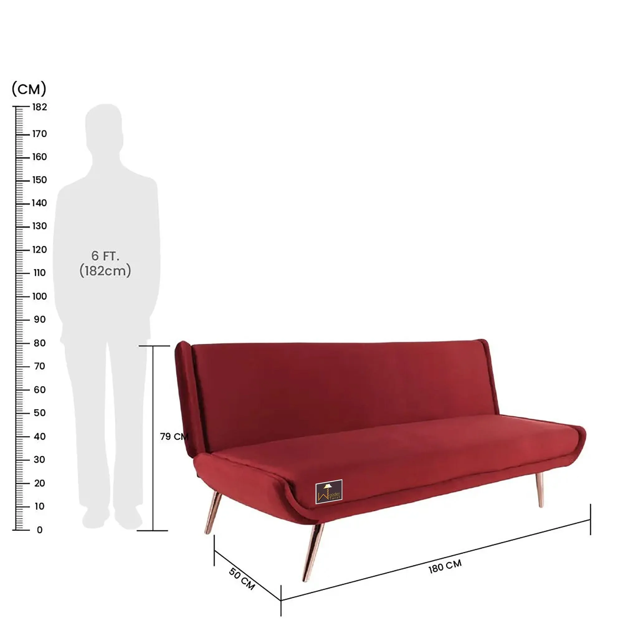 Madera 3 Seater Sofa Cum Bed For Living Room