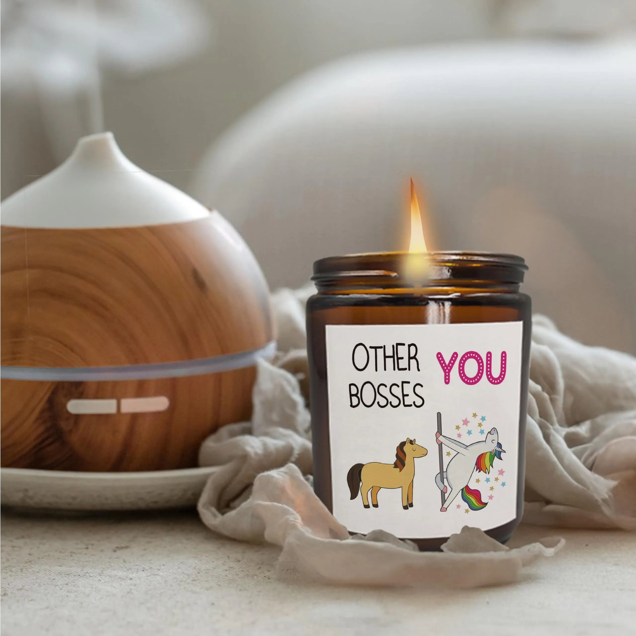 Mancheng-zi Boss Gifts for Women, Boss Candle, Bosses Day Gifts for Women, Candle Gifts for Female Boss Manager Boss Lady, Christmas Boss Day Gift for Girl Boss, Other Bosses and You Scented Candles