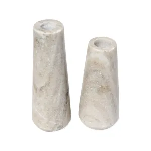 Marble Taper Candle Holders, Set of 2