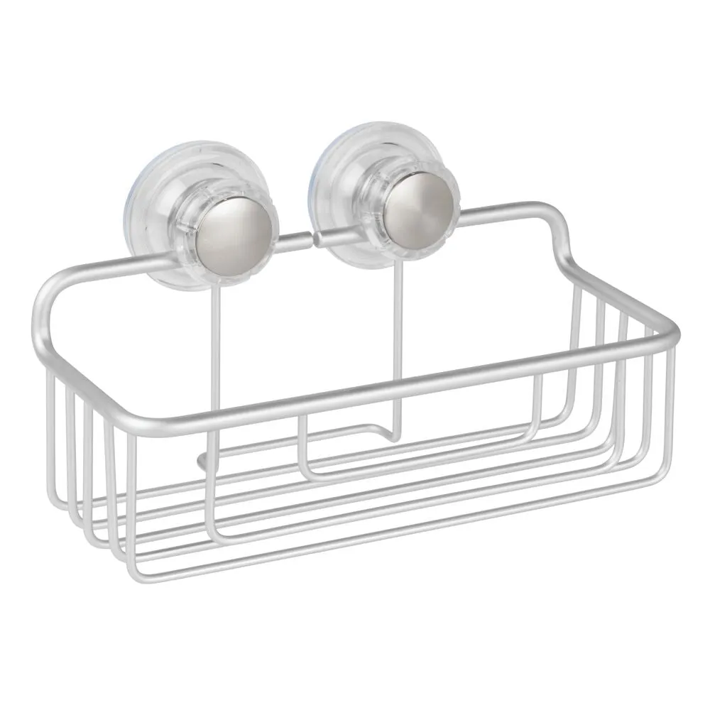 Metro Aluminum Turn-N-Lock Suction Basket Silver