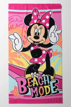 Minnie Mouse Beach Towel Pink