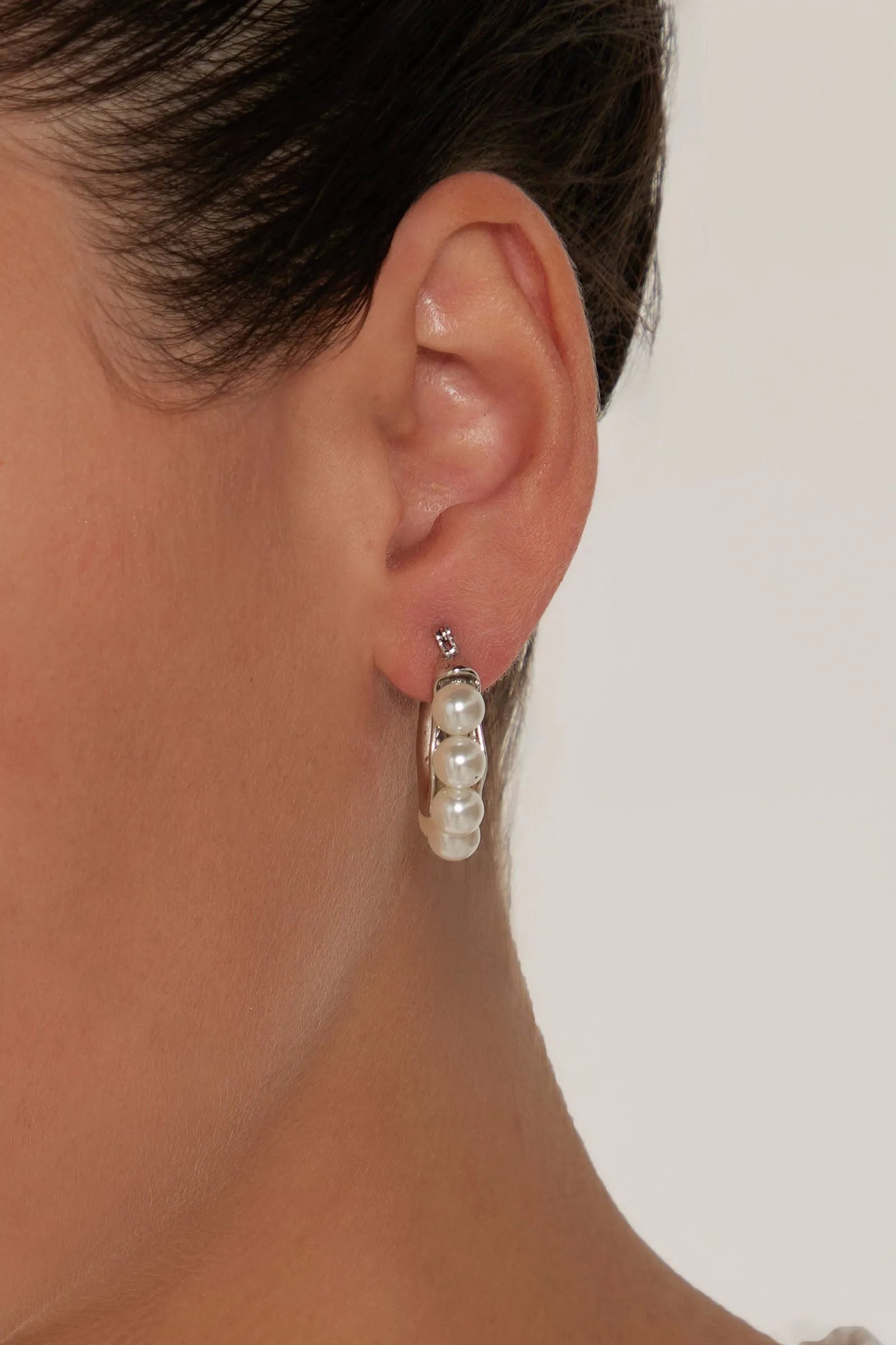 Mizu Pearl Earring - Silver