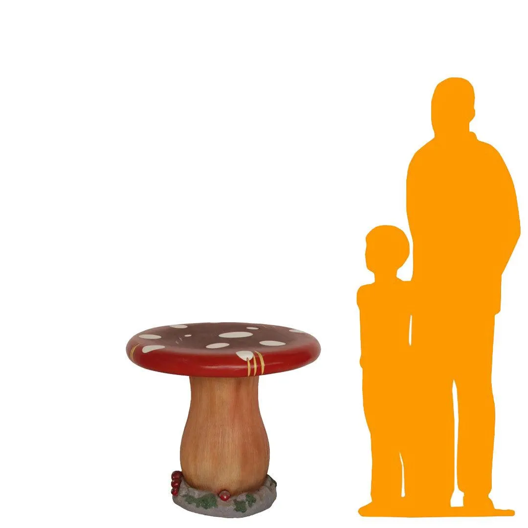 Mushroom Side Table Over Sized Statue