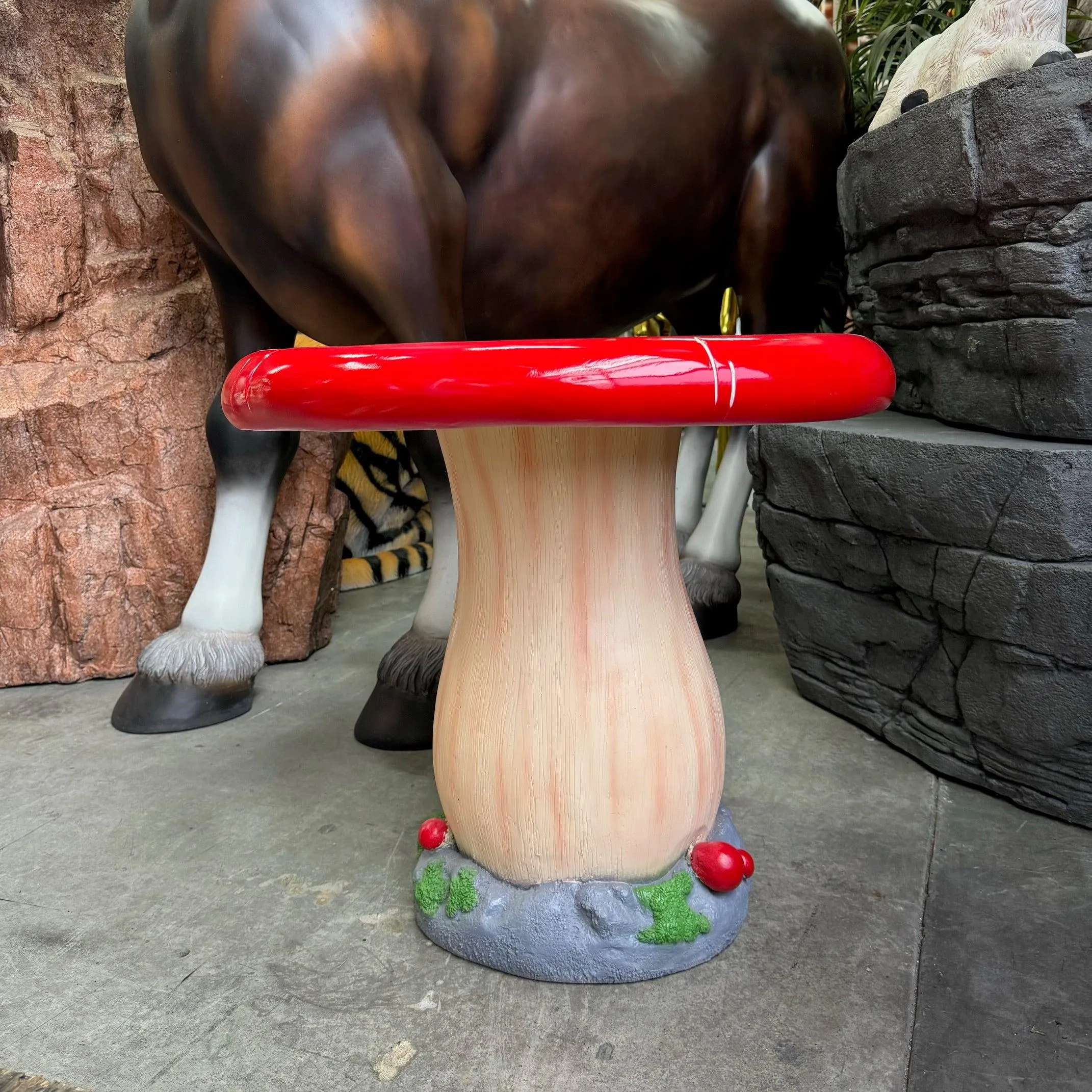 Mushroom Side Table Over Sized Statue