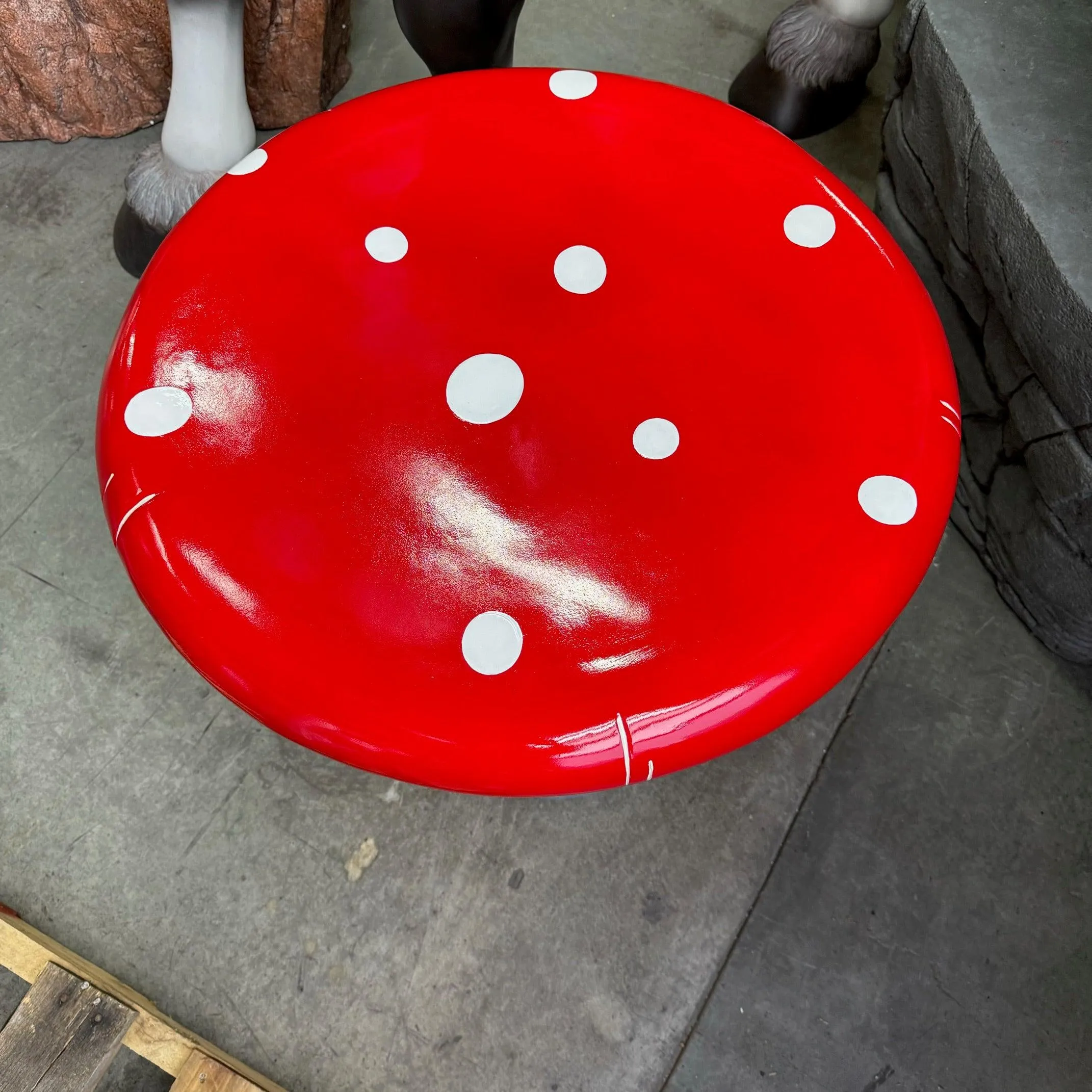 Mushroom Side Table Over Sized Statue