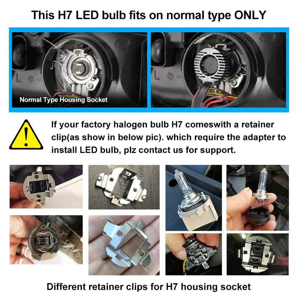 N67 Pro Series | H7 LED Bulbs Intelligent Cooling System 140W 30000LM 6500K | 2 Bulbs