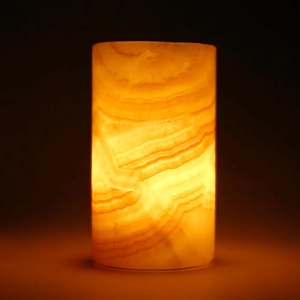 Natural Onyx Stone Candle Holders, 6 ct