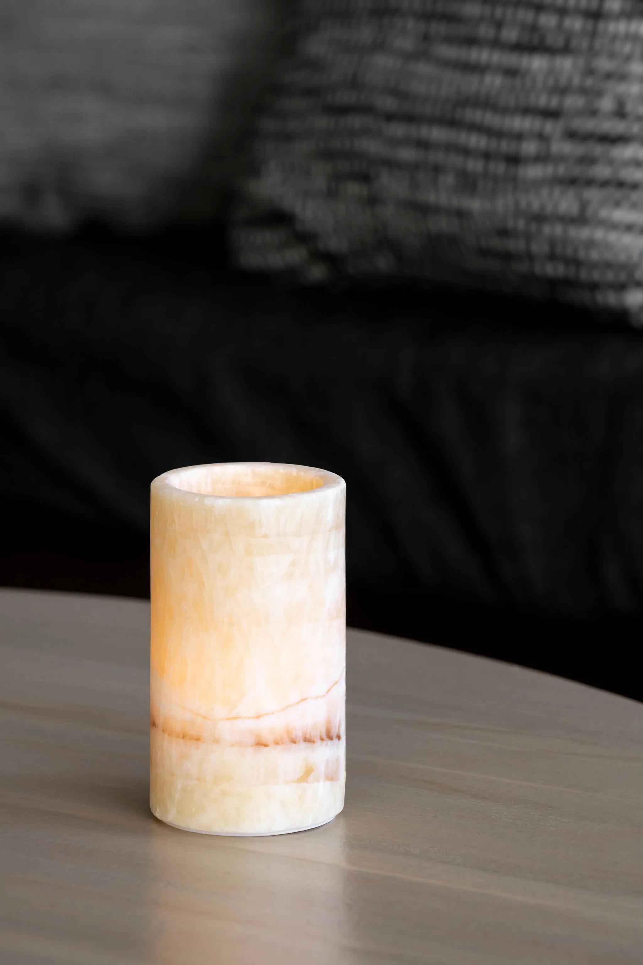 Natural Onyx Stone Candle Holders, 6 ct