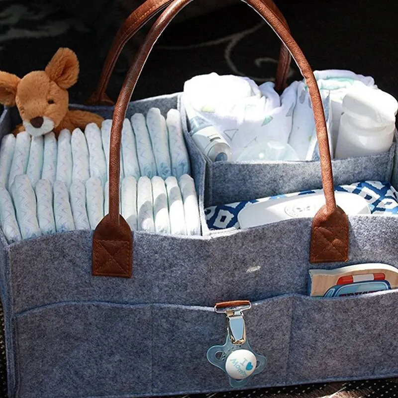 Newborn Baby Diaper Bag Organizer Nappy Bag Maternity Handbag Nursery Storage Portable Holder Bag Foldable Baby Care Container