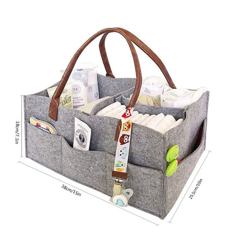 Newborn Baby Diaper Bag Organizer Nappy Bag Maternity Handbag Nursery Storage Portable Holder Bag Foldable Baby Care Container