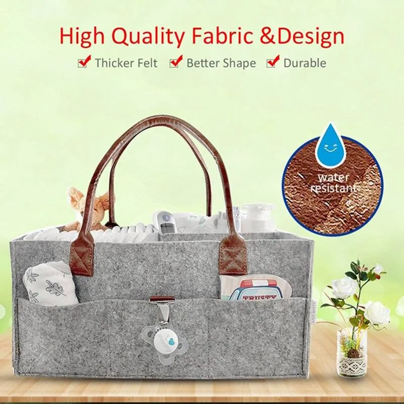 Newborn Baby Diaper Bag Organizer Nappy Bag Maternity Handbag Nursery Storage Portable Holder Bag Foldable Baby Care Container