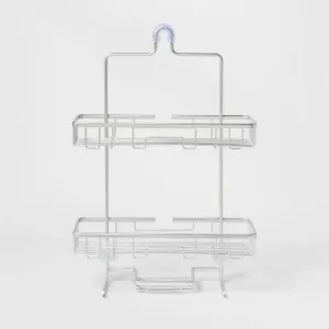 Open Box - Wide Rustproof Shower Caddy with Lock Top Aluminum - Made By Design