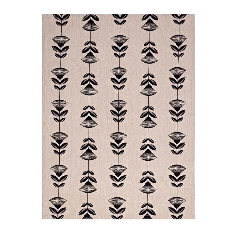 Pohutukawa Tea Towel - Black