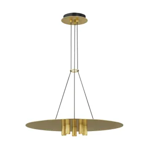 Ponte 22 in. LED Pendant Light 277V Brass Finish