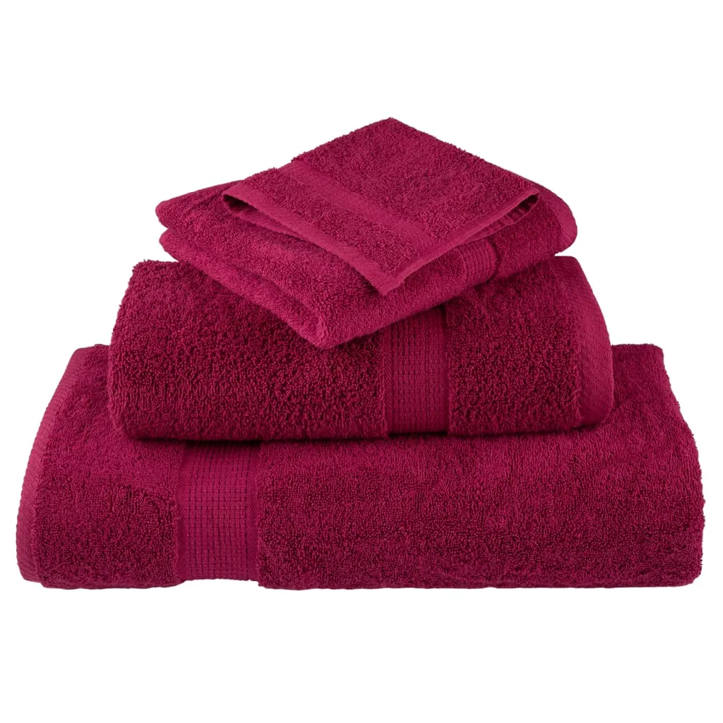 Premium Sauna Towels 2pcs Bordeaux 80x200cm 600gsm 100% Cotton