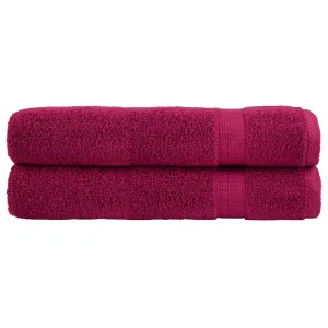 Premium Sauna Towels 2pcs Bordeaux 80x200cm 600gsm 100% Cotton