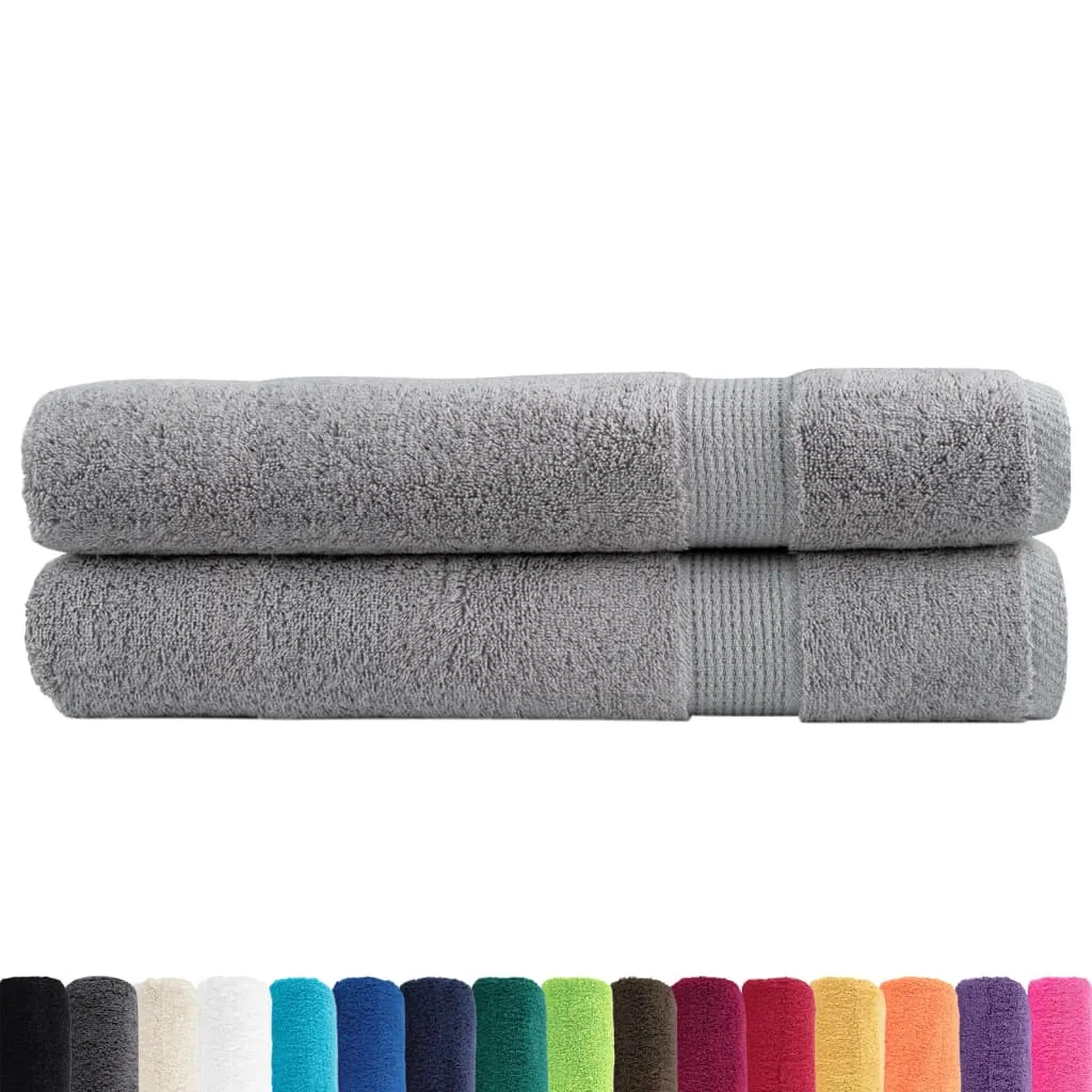 Premium Sauna Towels SOLUND 2pcs Grey 80x200cm 600gsm