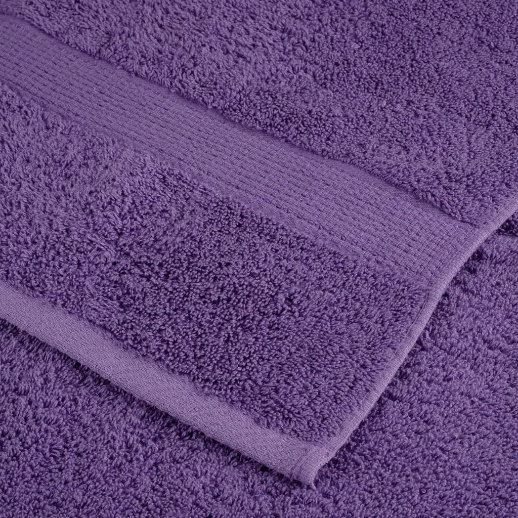 Premium Towels 2 pcs Purple 100x200 cm 600 gsm 100% Cotton