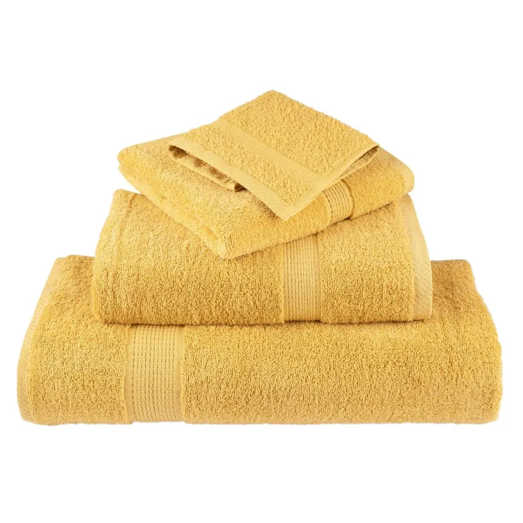 Premium Towels 2pcs Gold 100x200cm 600gsm 100% Cotton