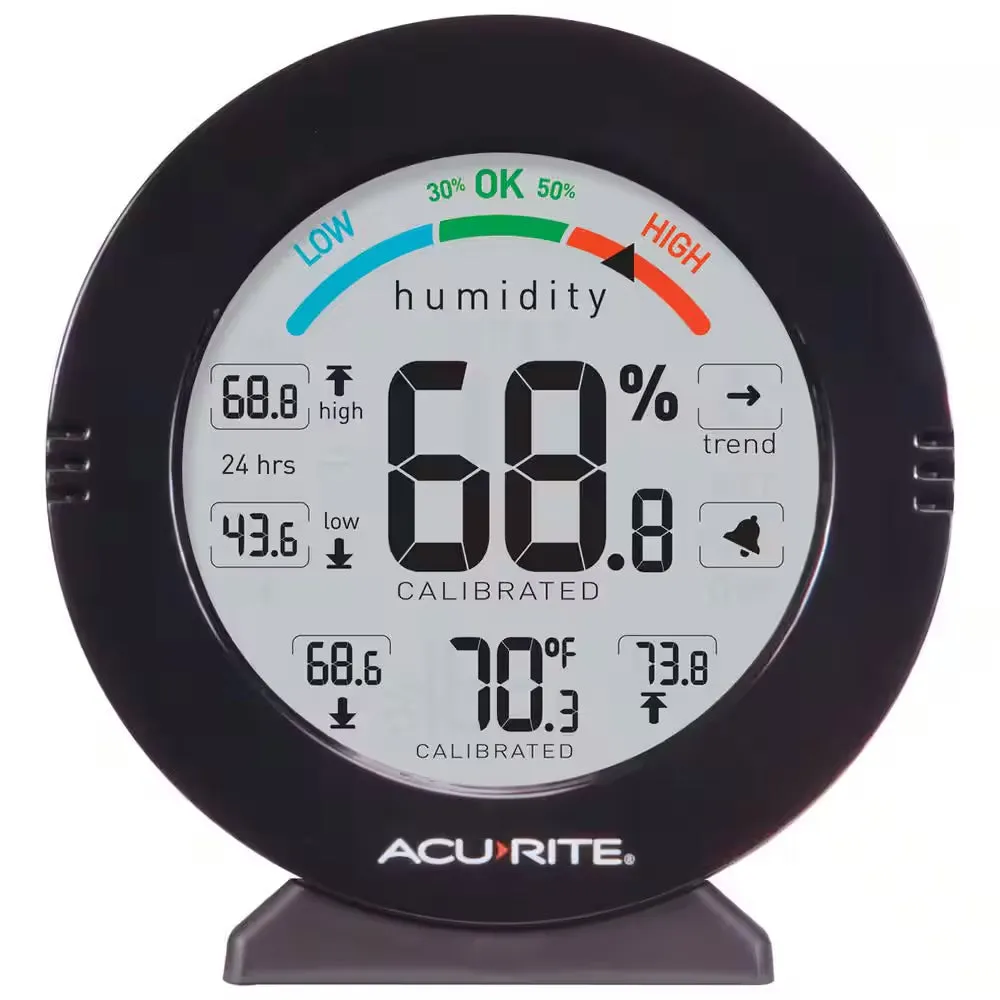 Pro Accuracy Indoor Temperature and Humidity Monitor with Alarms