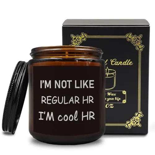 PUHEI Human Resources Gifts, I’m Not Like Regular HR I’m Cool HR Candle, HR Gifts for Women, Coworker Leaving Gifts, Funny Human Resources Candle Soy Scented Jar Candles